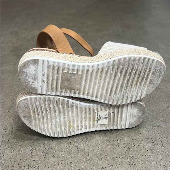 Soda Cream and Tan Espadrille Sandals - Picture 7 of 8